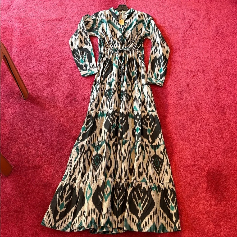 De Castro Dueña Maxi Dress in Grey and Blue - Picture 4 of 6